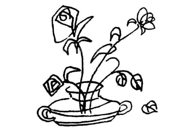 Bonsai simple drawing picture