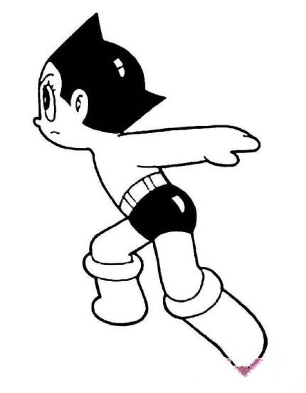 A complete collection of simple drawing pictures of Brave Astro Boy