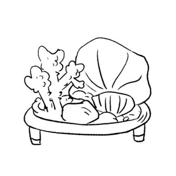 Coral bonsai simple drawing picture