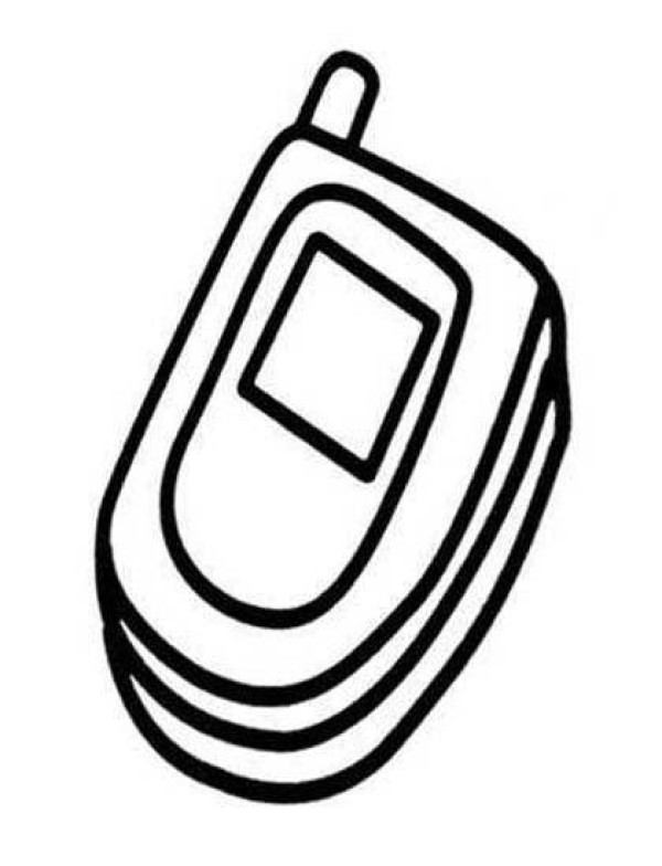 Simple drawing picture of childrens Samsung flip phone