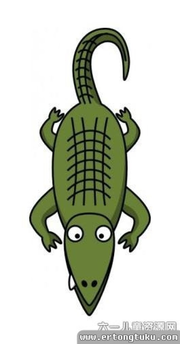 Cartoon crocodile simple drawing collection