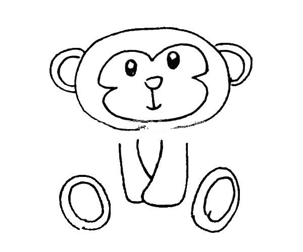 Learn to draw a cute monkey