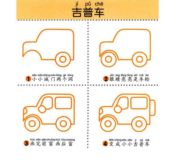 Jeep simple drawing tutorial