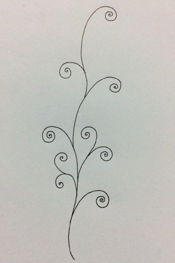 How to draw vines in simple strokes