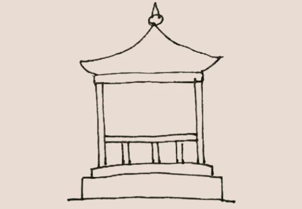 Simple drawing of pavilion