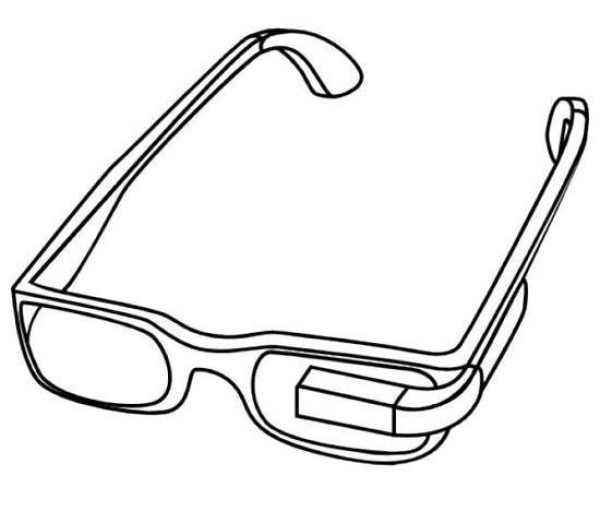 Google glasses simple drawing picture