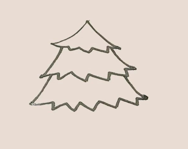 Pine tree simple strokes