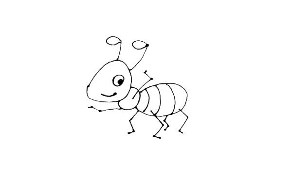 How to draw a little ant