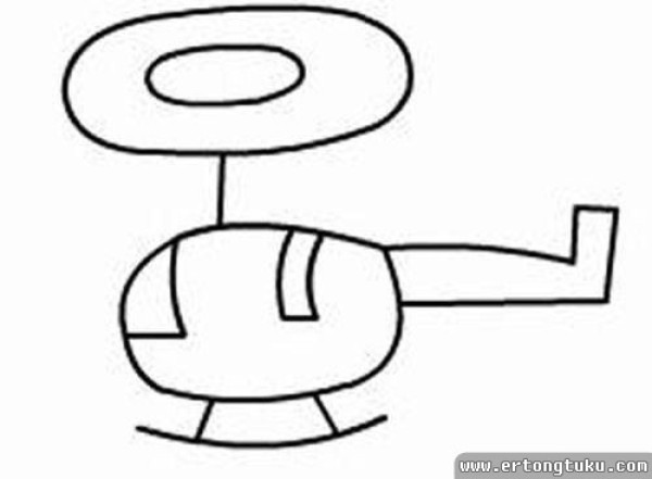 Cartoon helicopter simple drawing material