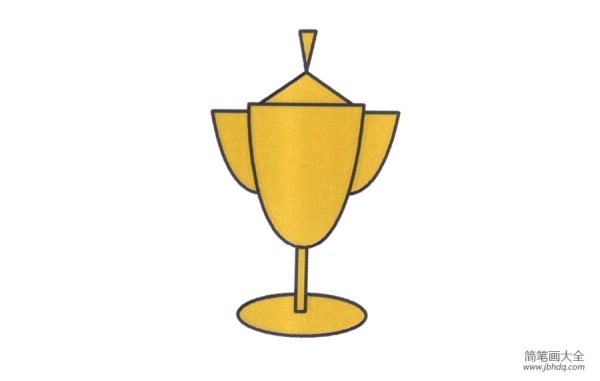 Exquisite simple drawing of championship trophy