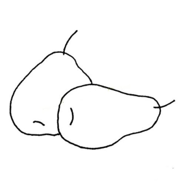 Simple strokes of pear pictures