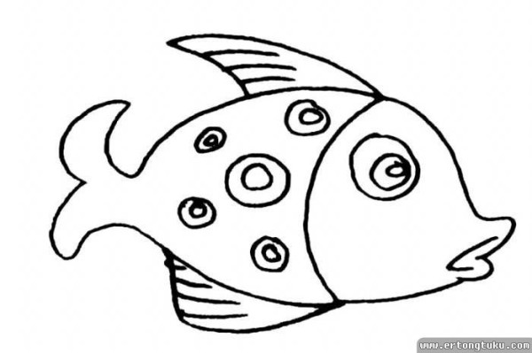 Simple strokes of a little goldfish How to draw a little goldfish