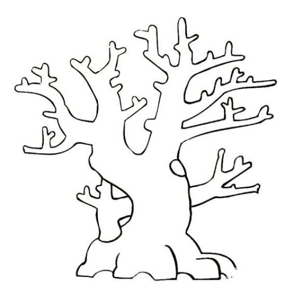 Simple strokes of branches and trunks