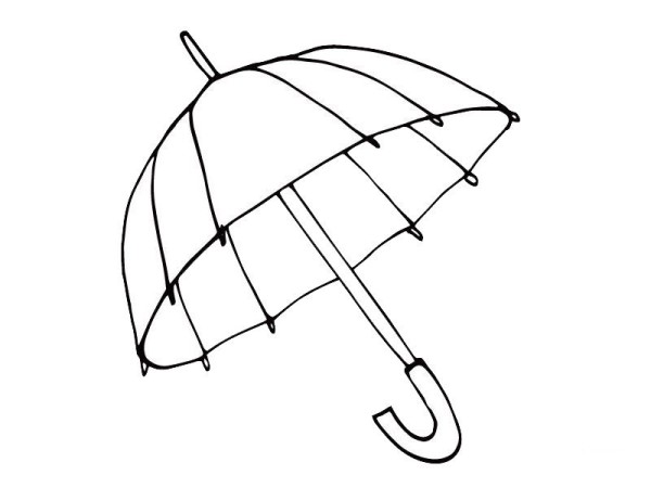 Complete collection of simple strokes of umbrellas