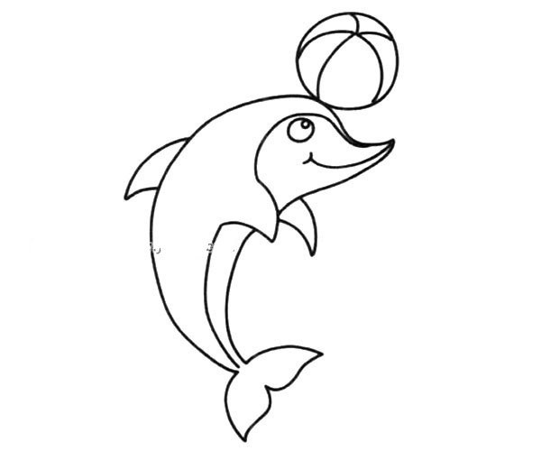 Dolphin holding a basketball