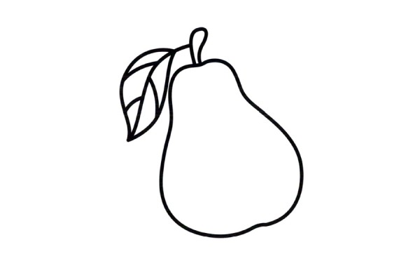 Fruit pear simple drawing coloring method