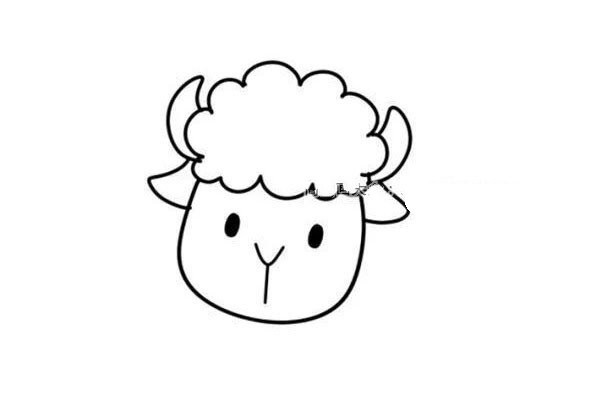 Step-by-step illustrated tutorial on how to draw a cute sheep