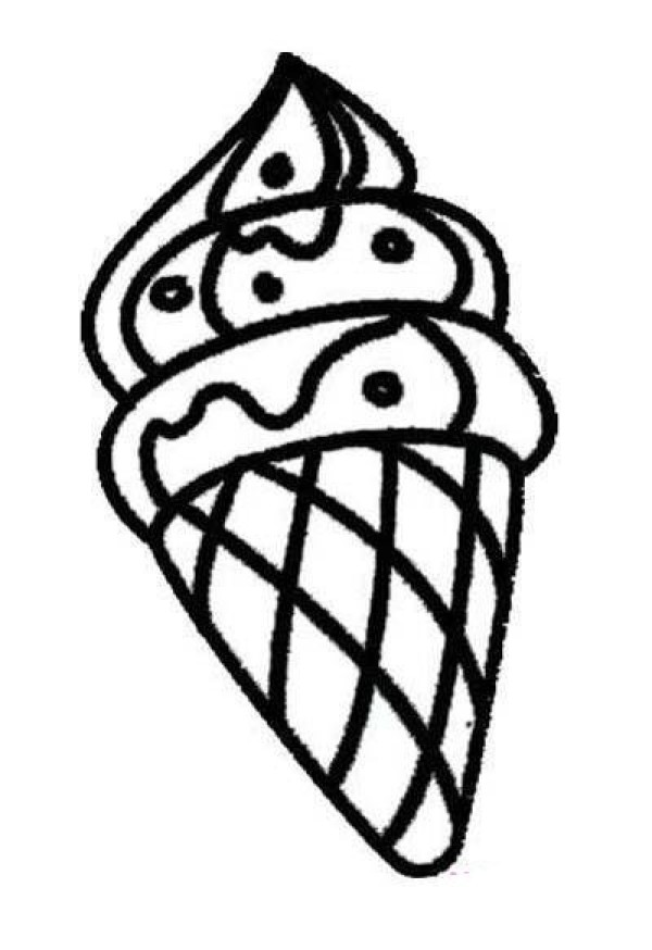 Childrens simple strokes of ice cream pictures