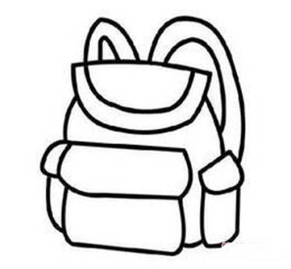 Simple drawing pictures of childrens schoolbags