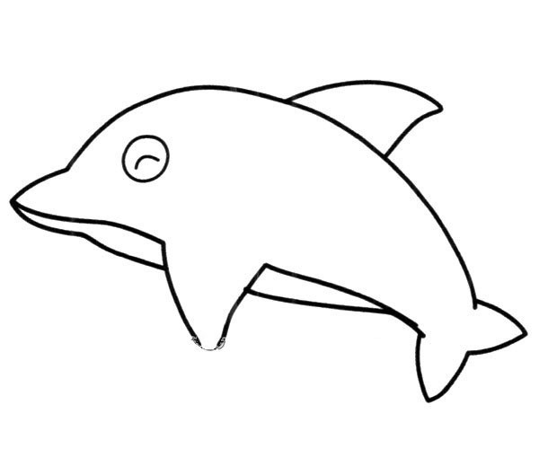 Simple dolphin drawing