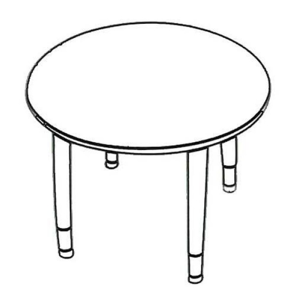 Round table simple strokes picture