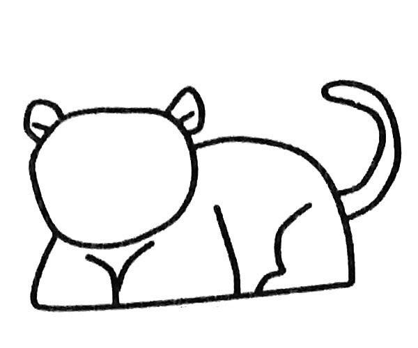 Cute little leopard simple drawing tutorial