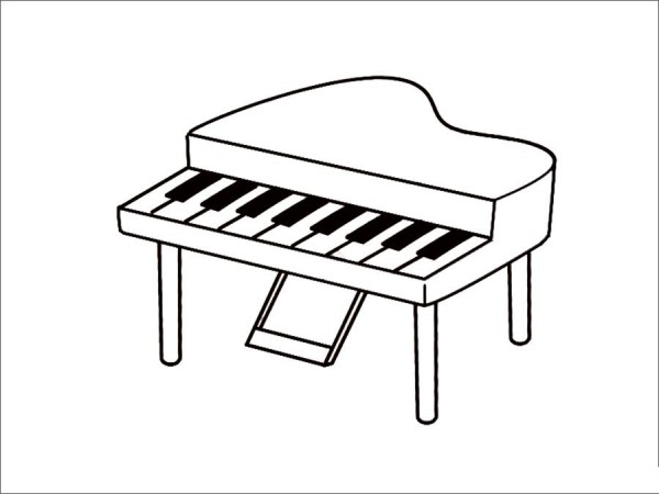 Piano simple drawing