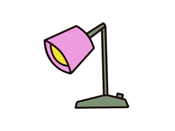 Desk lamp simple drawing picture