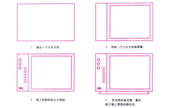 Sharing how to draw old-fashioned TV sets with simple strokes