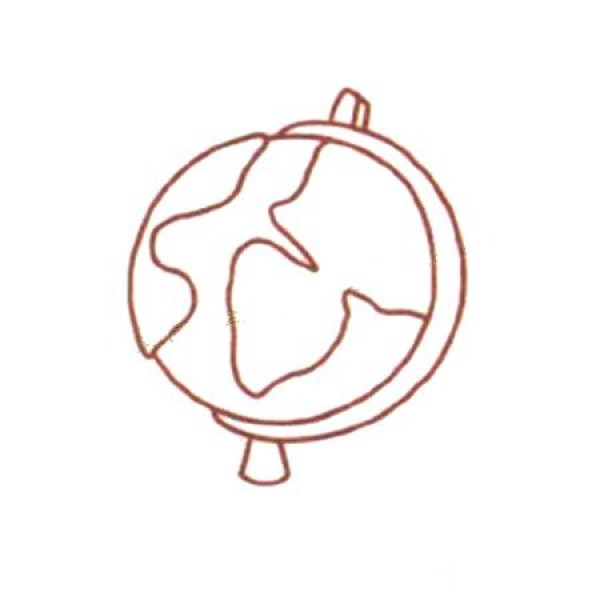 Q version globe simple strokes drawing tutorial