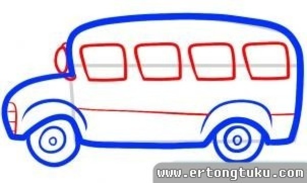 Kindergarten yellow school bus simple drawing step by step tutorial