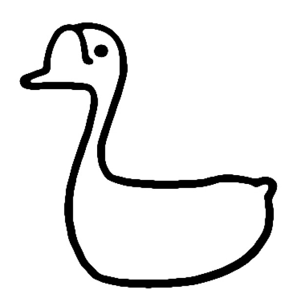 Simple drawing method of swan