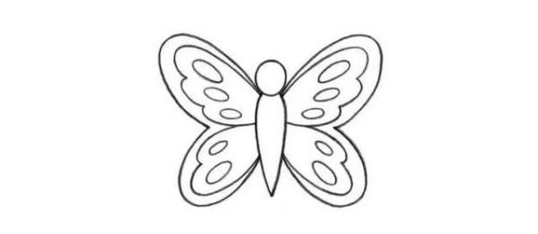 Draw beautiful simple strokes of butterfly