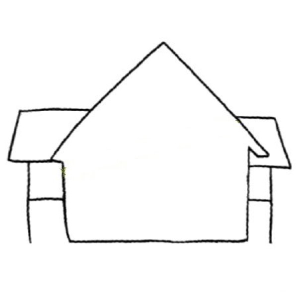 Beautiful wooden house simple drawing tutorial