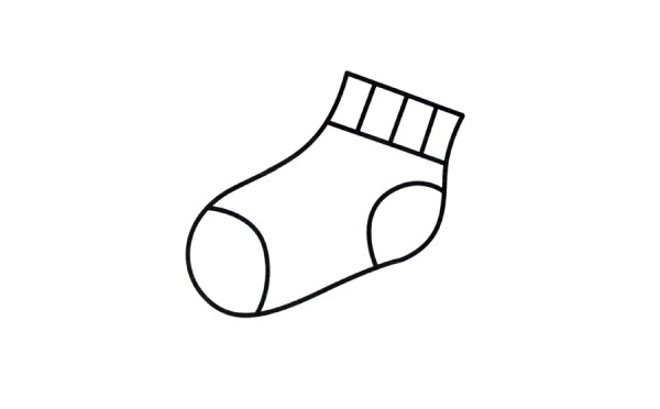 Cartoon socks simple drawing coloring method sharing