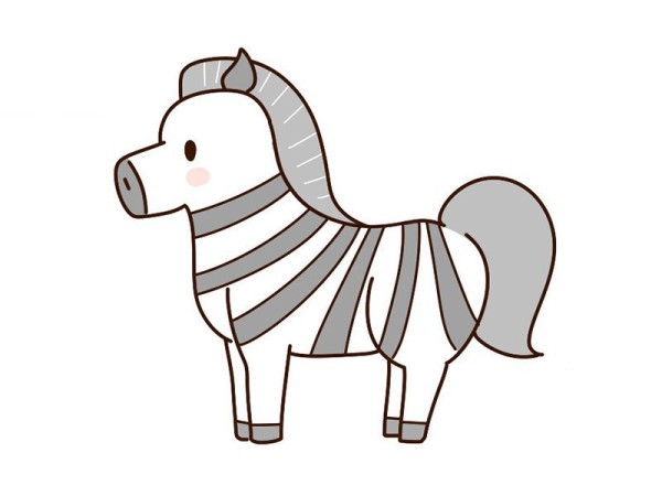 How to draw a zebra in simple strokes