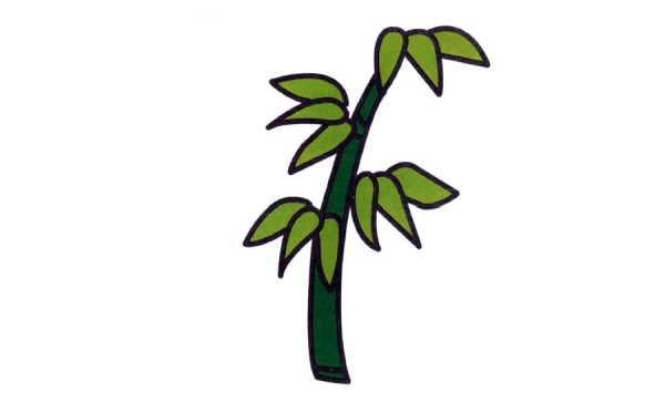 How to draw bamboo with simple strokes. How to draw green bamboo with simple strokes.