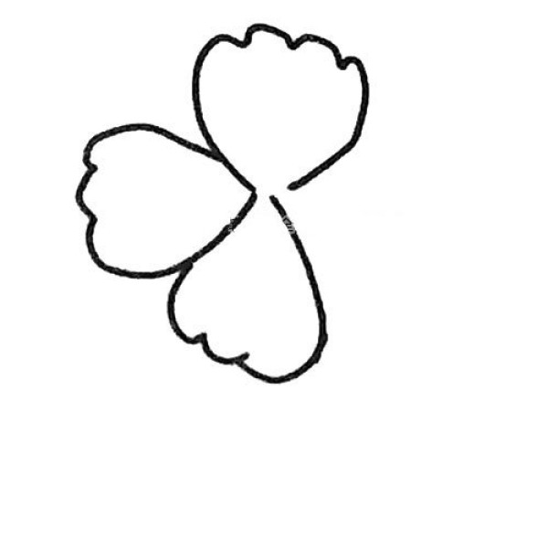 Draw a beautiful four-leaf clover in four easy steps