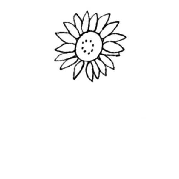 Beautiful sunflower simple drawing tutorial