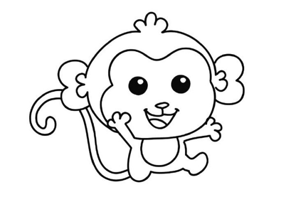 How to draw a cute little monkey