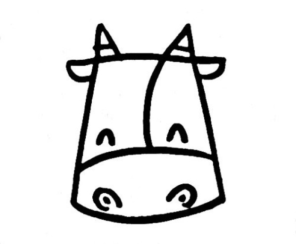 How to draw simple animal drawings of cows for children