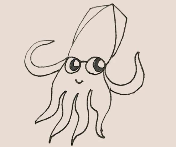 Simple strokes of squid