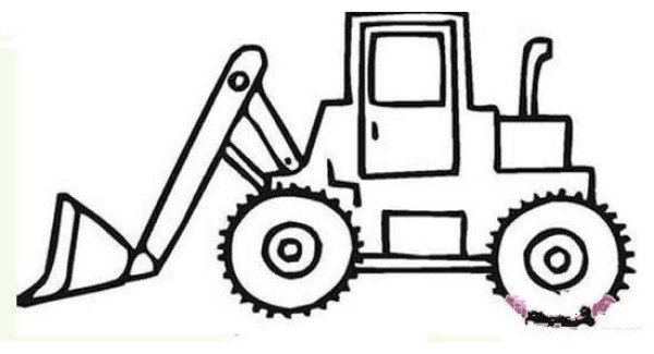 Simple strokes of wheeled forklift