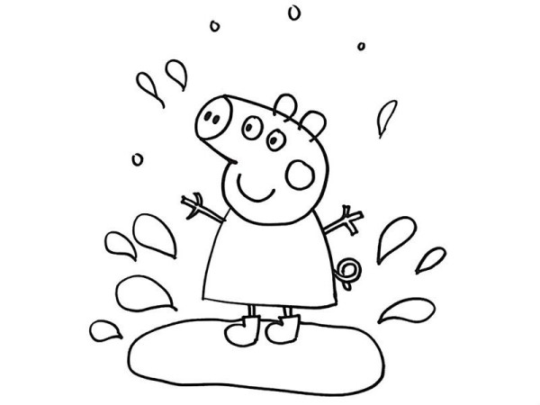 Piggy Peppa Pig simple strokes