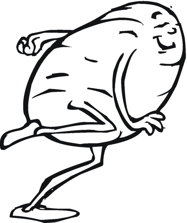 cartoon potato running