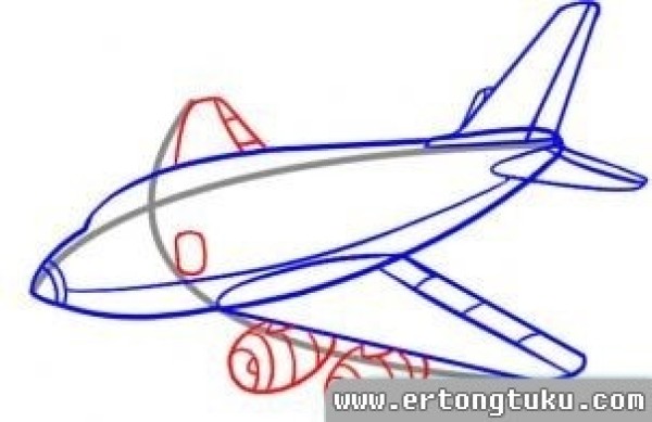 Boeing airplane cartoon simple drawing tutorial