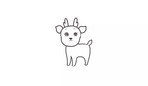 Draw a cute sika deer