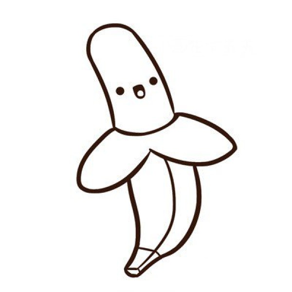 Cartoon Banana Simple Drawing Picture