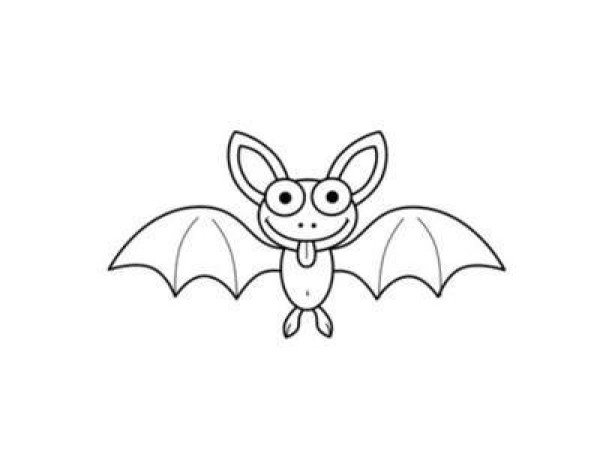 Halloween bat simple drawing