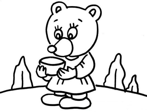 Children learn to draw cartoon characters, Good Bear